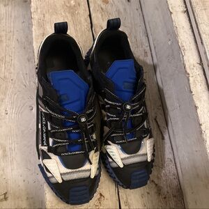 Dolce & Gabbana Men's Black and Blue Athletic Sneakers